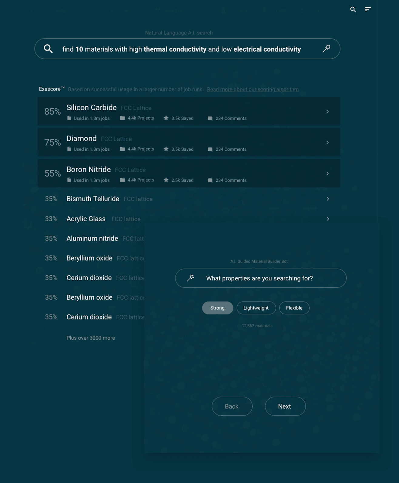 Smart search — intelligence-assisted material discovery