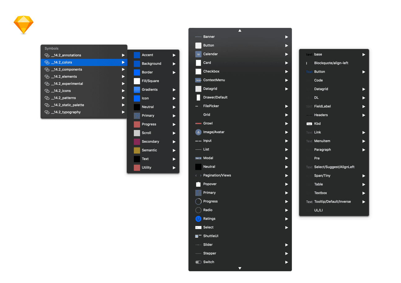 Sketch UI Library — the designer-facing source of truth
