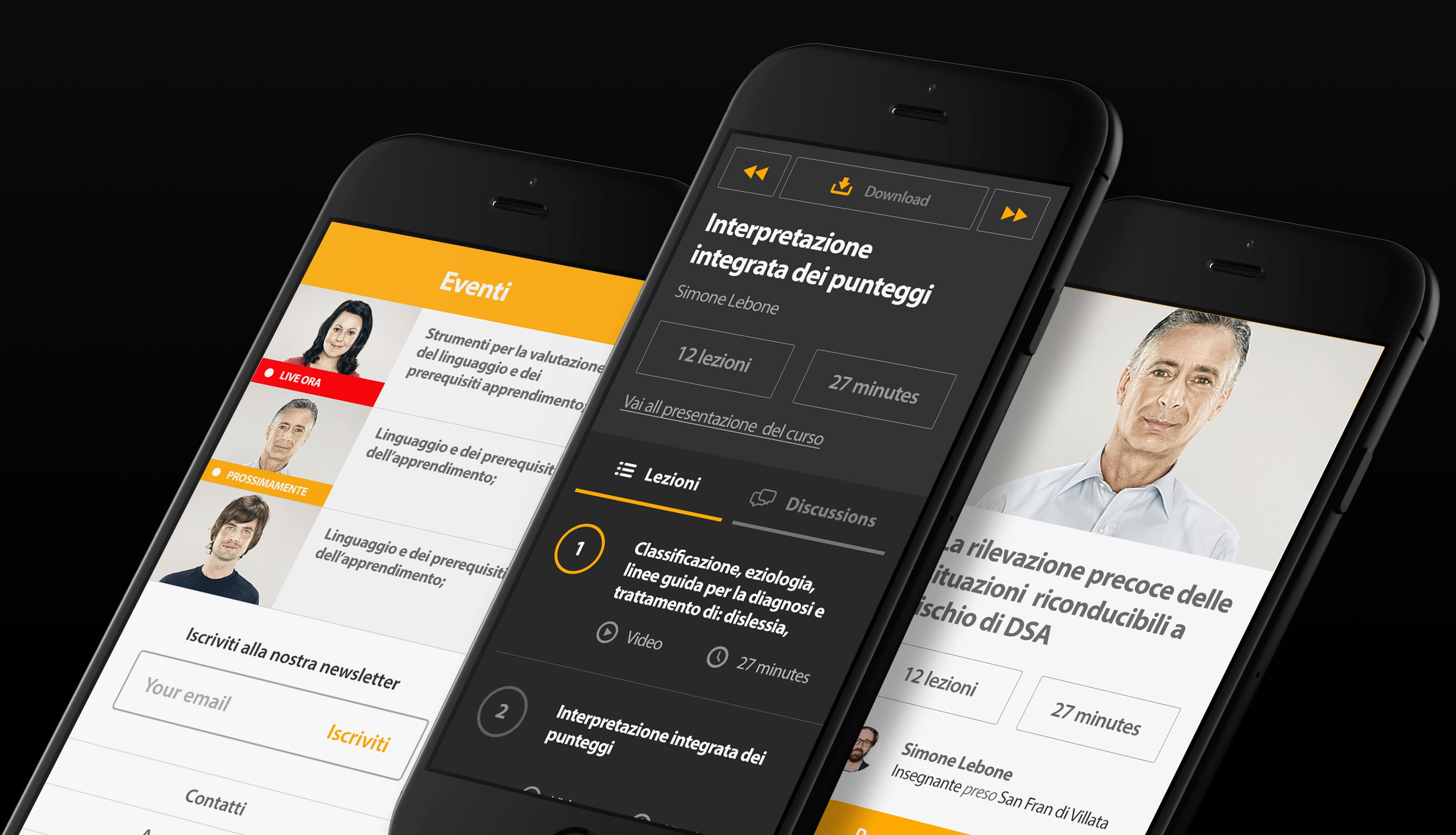 AID mobile app — multi-screen mockup