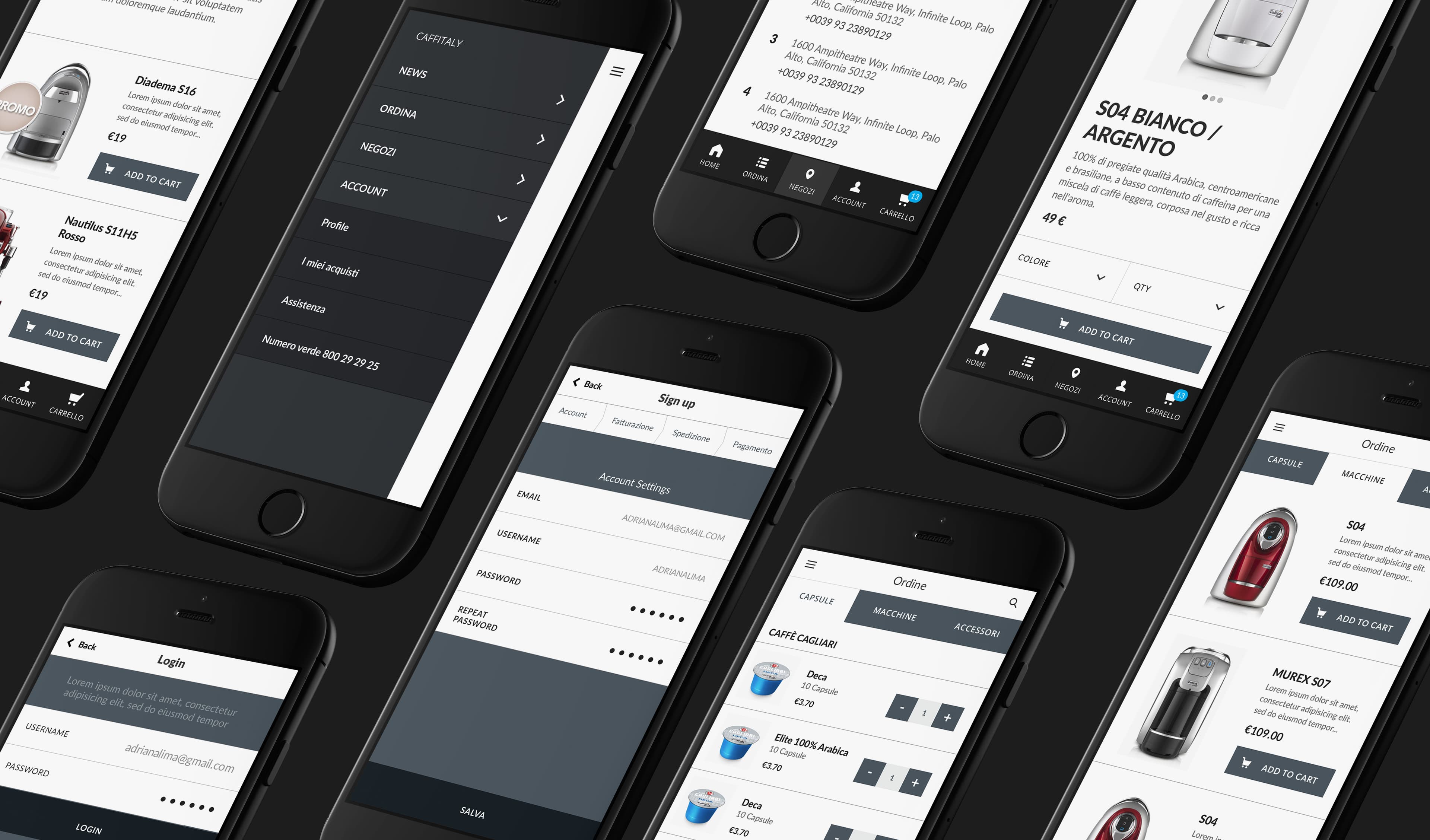 Caffitaly companion app — primary screen