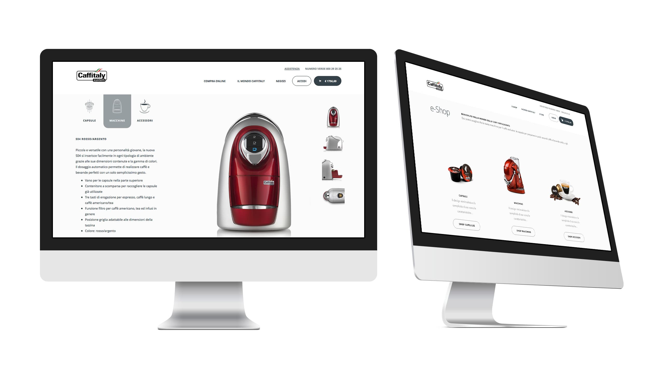 Caffitaly desktop site — shop and checkout