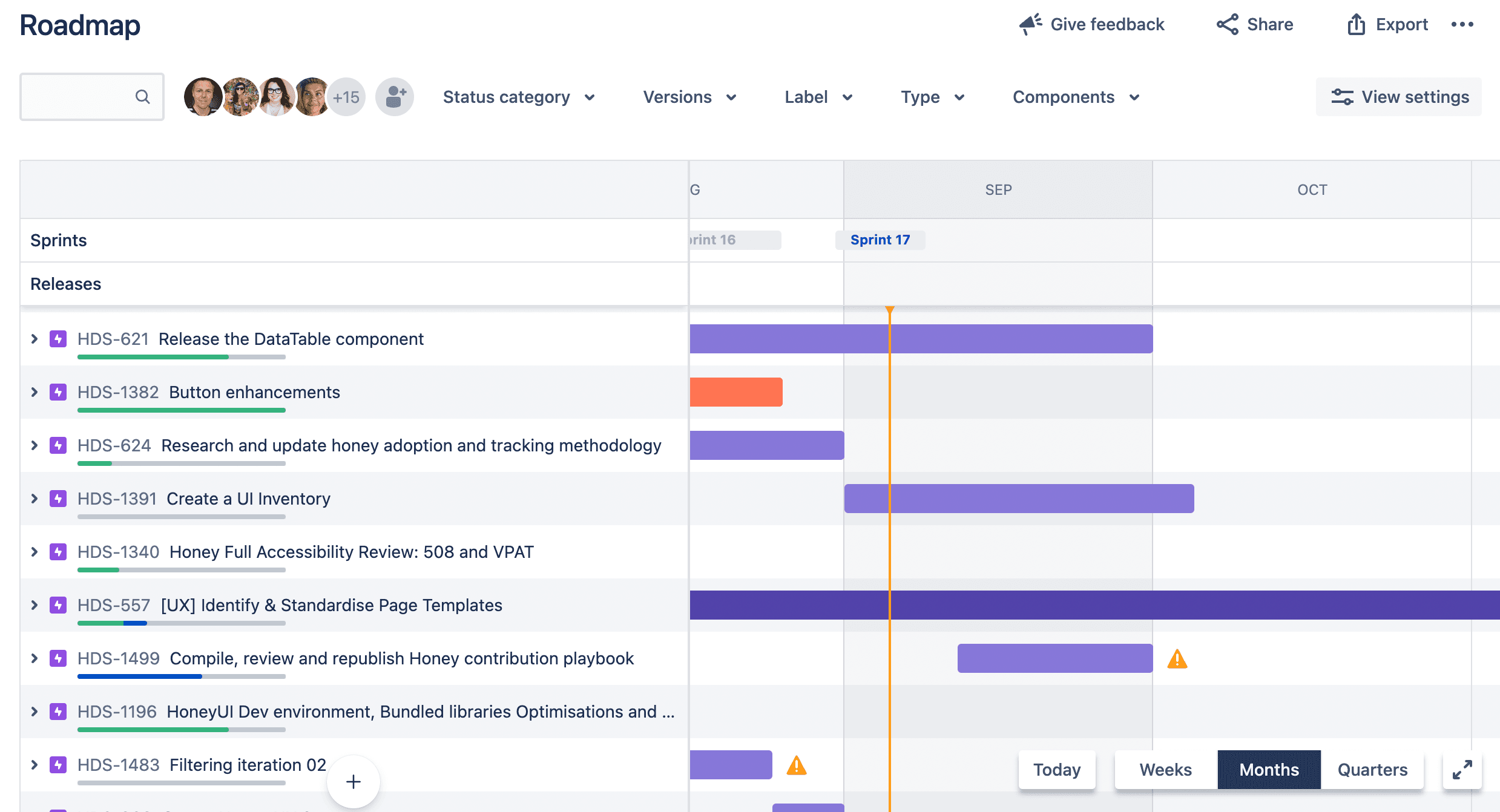 Honey UI — design system roadmap with phased delivery of components, theming, and tooling