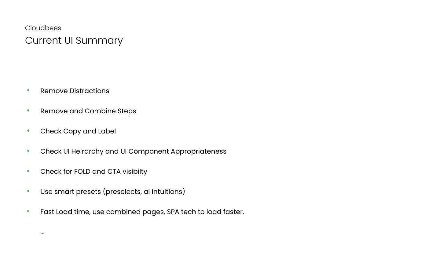 Codeship — current UI summary: friction points identified