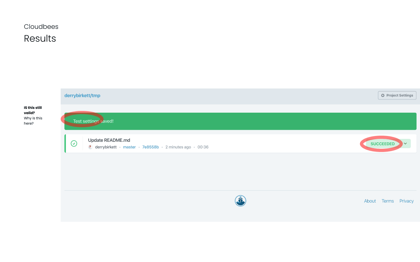 Codeship — current results, variant