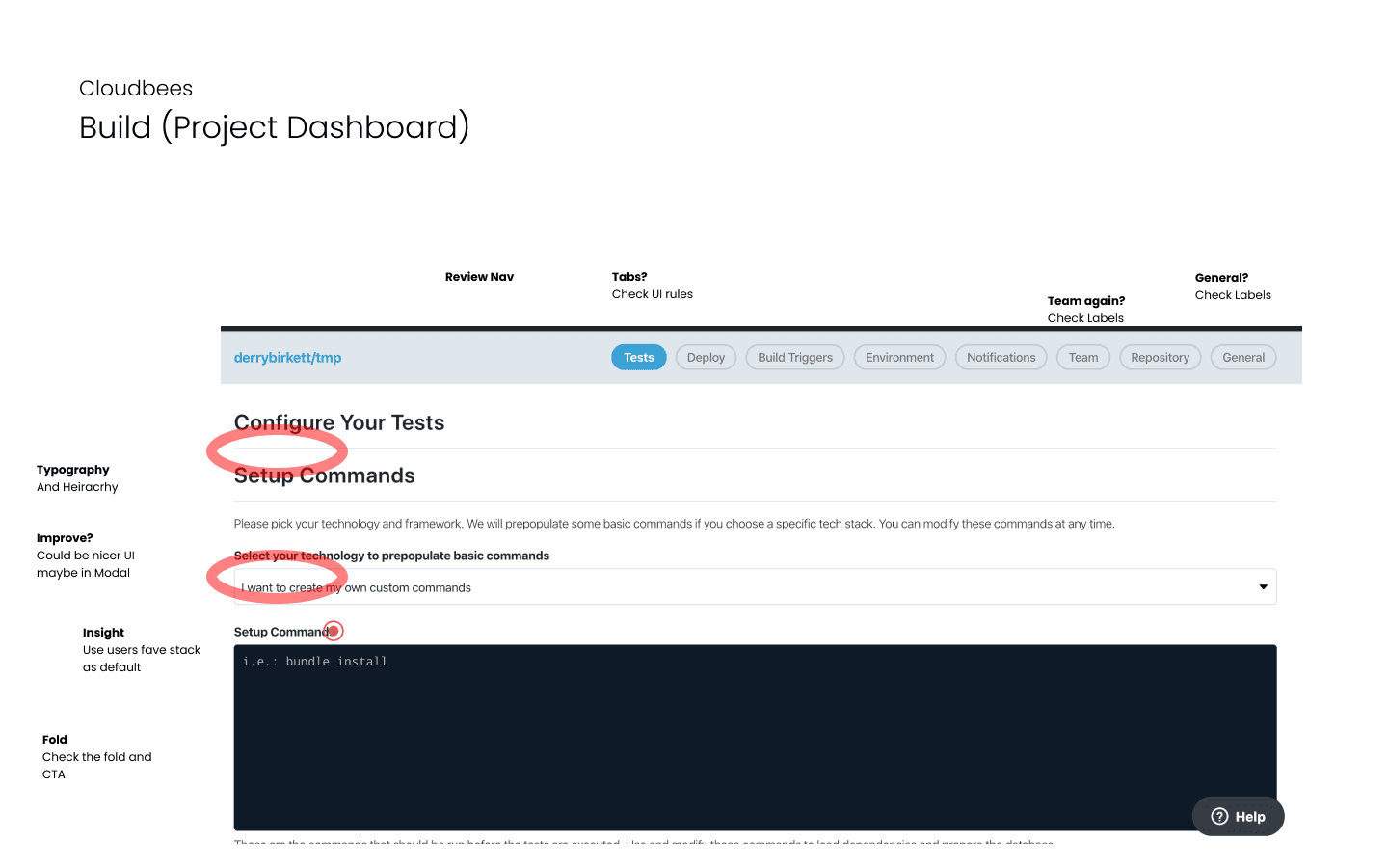 Codeship — current tests configuration
