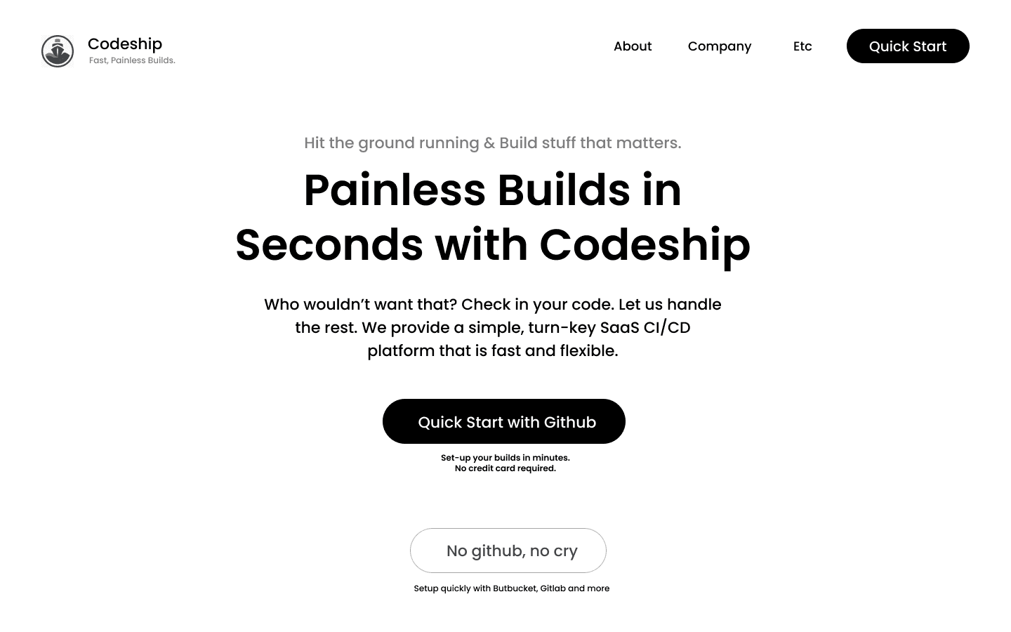 Codeship — redesigned landing page