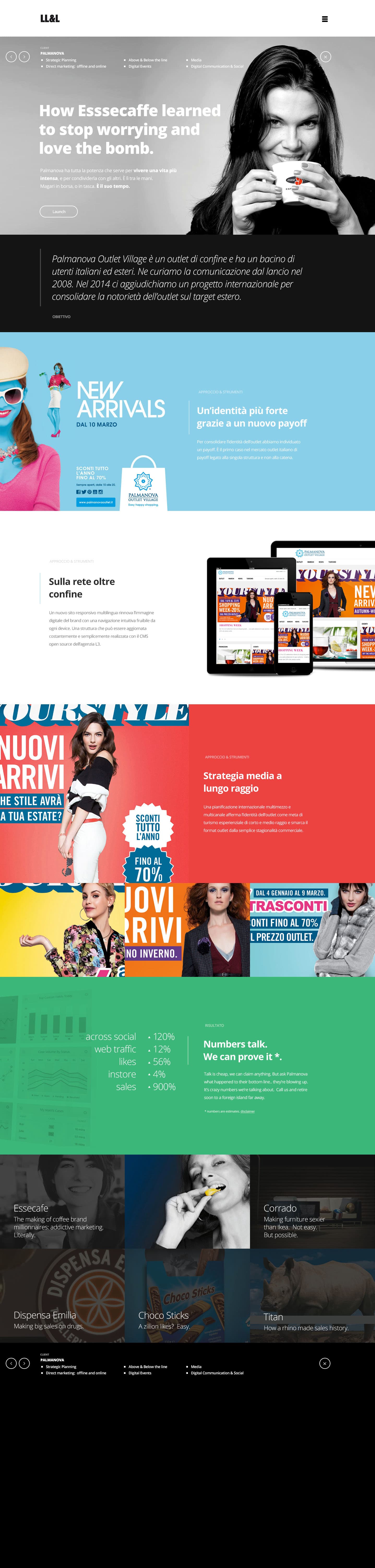 LLL agency site — Essse Caffè brand-story case