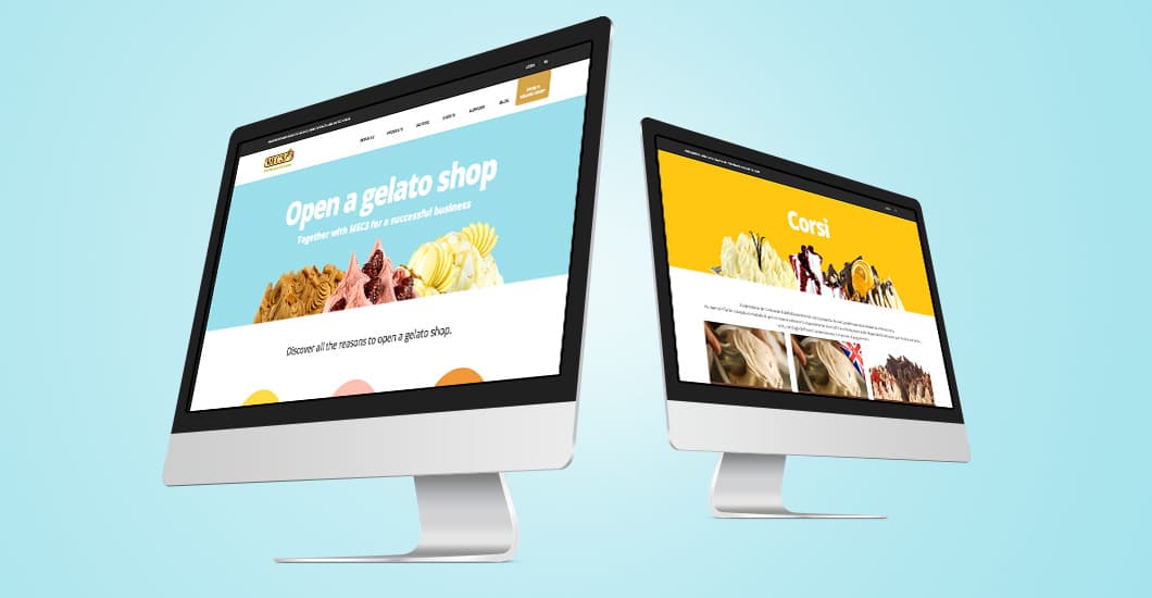 MEC3 site mockups on desktop