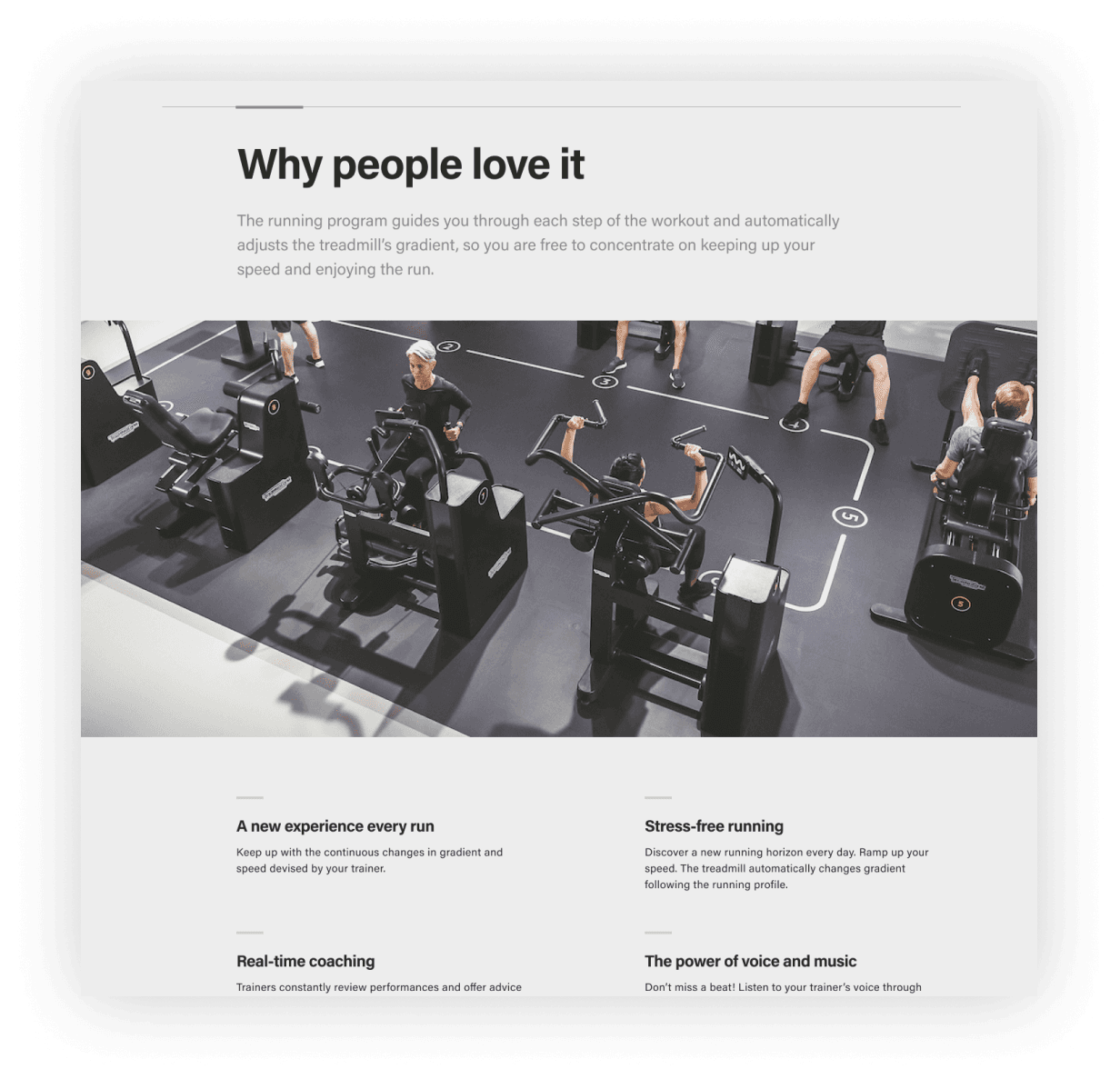 Technogym — light mode, secondary view