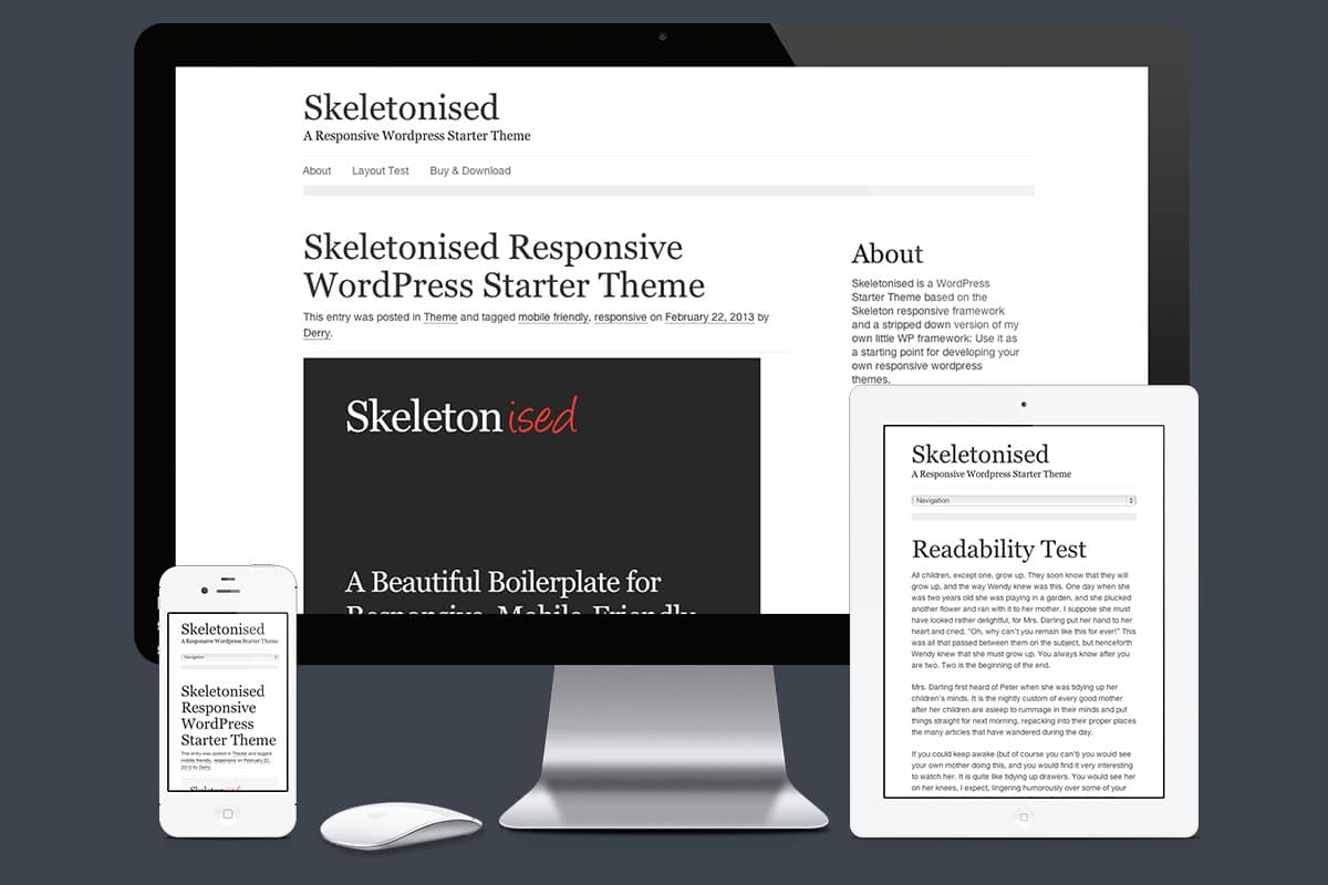 Skeletonised — homepage