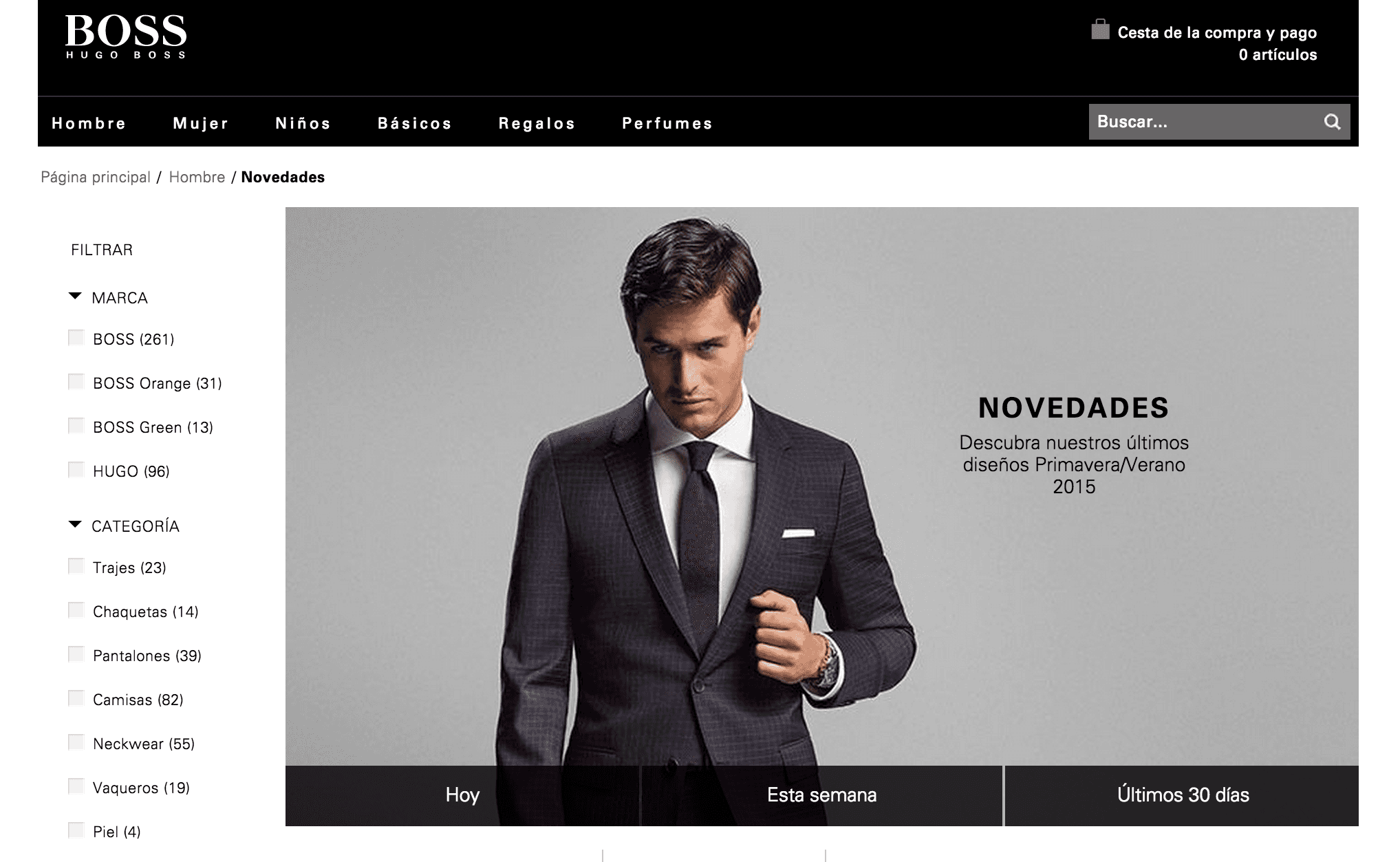 Hugo Boss — homepage UX exploration