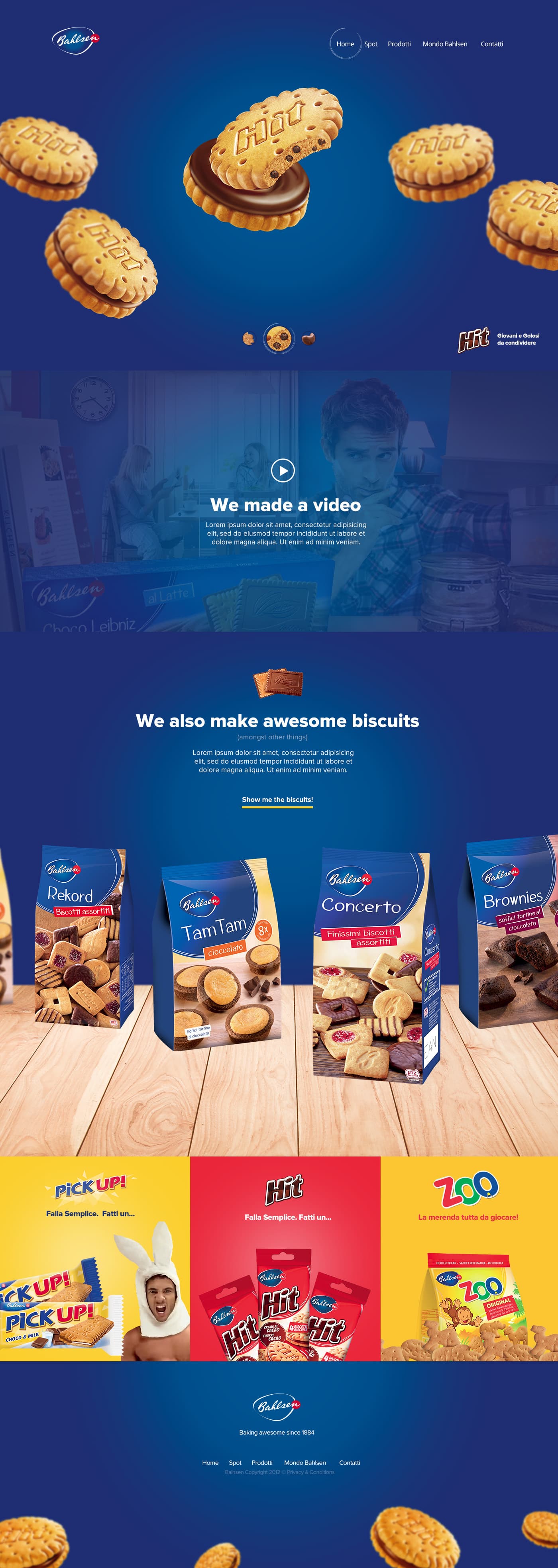Bahlsen homepage — full layout