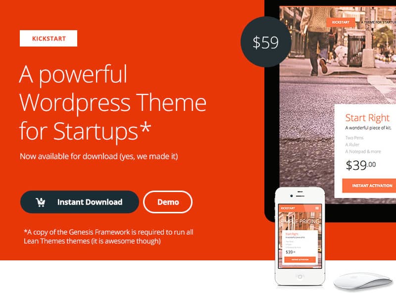 Dribbble — Kickstart Landing 01