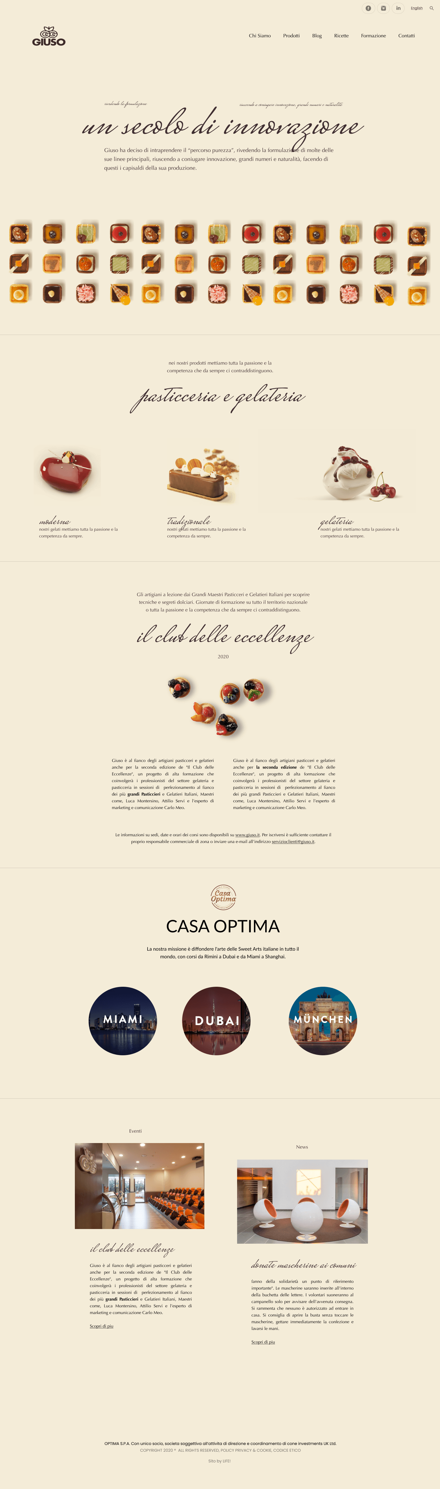 Giuso homepage — full layout