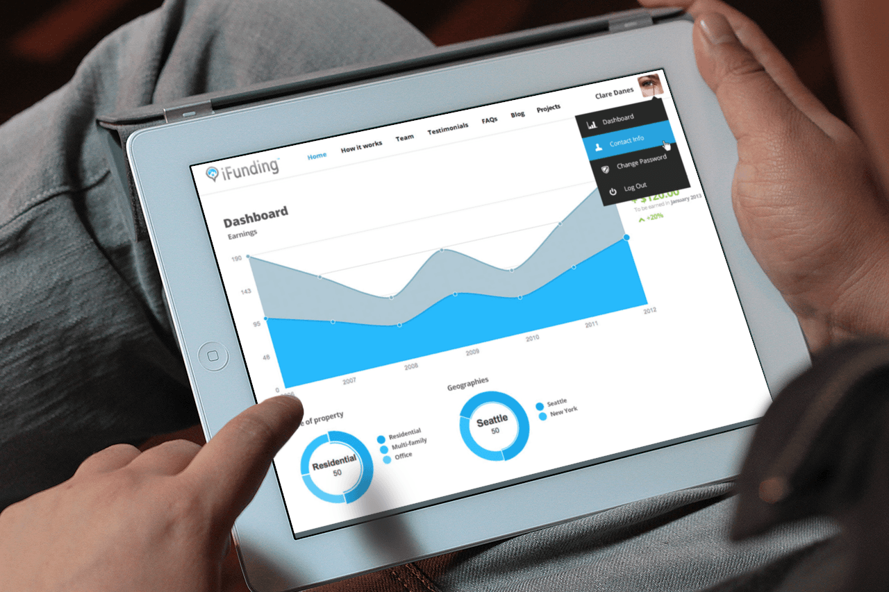 iFunding marketing site — secondary view