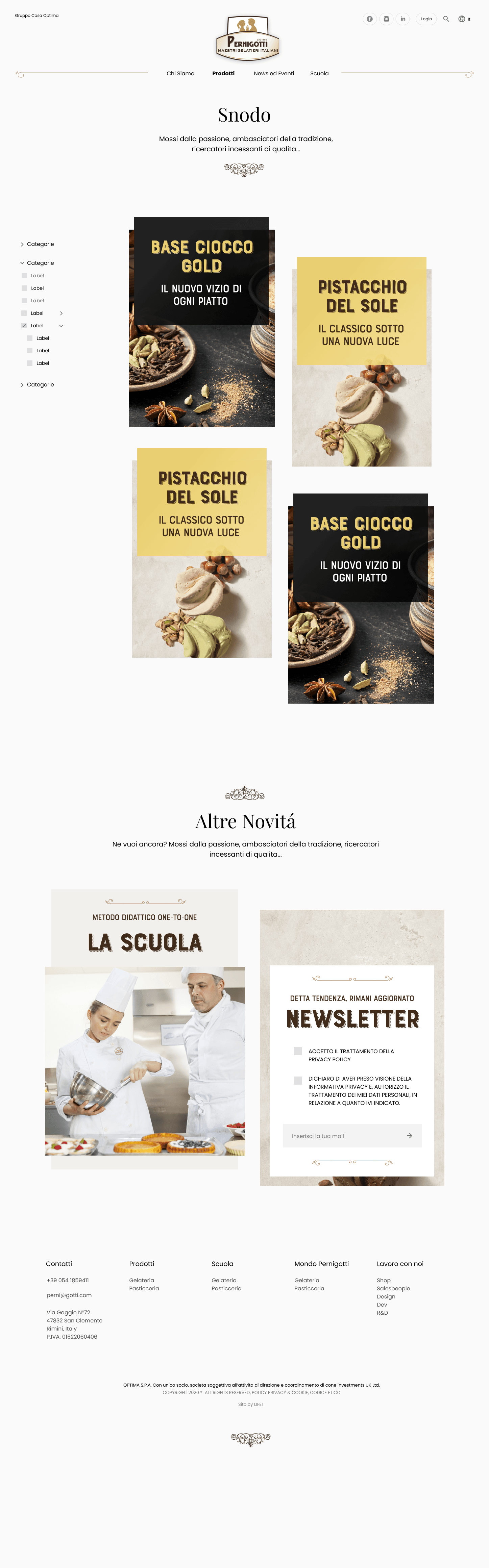 Pernigotti — products hub page