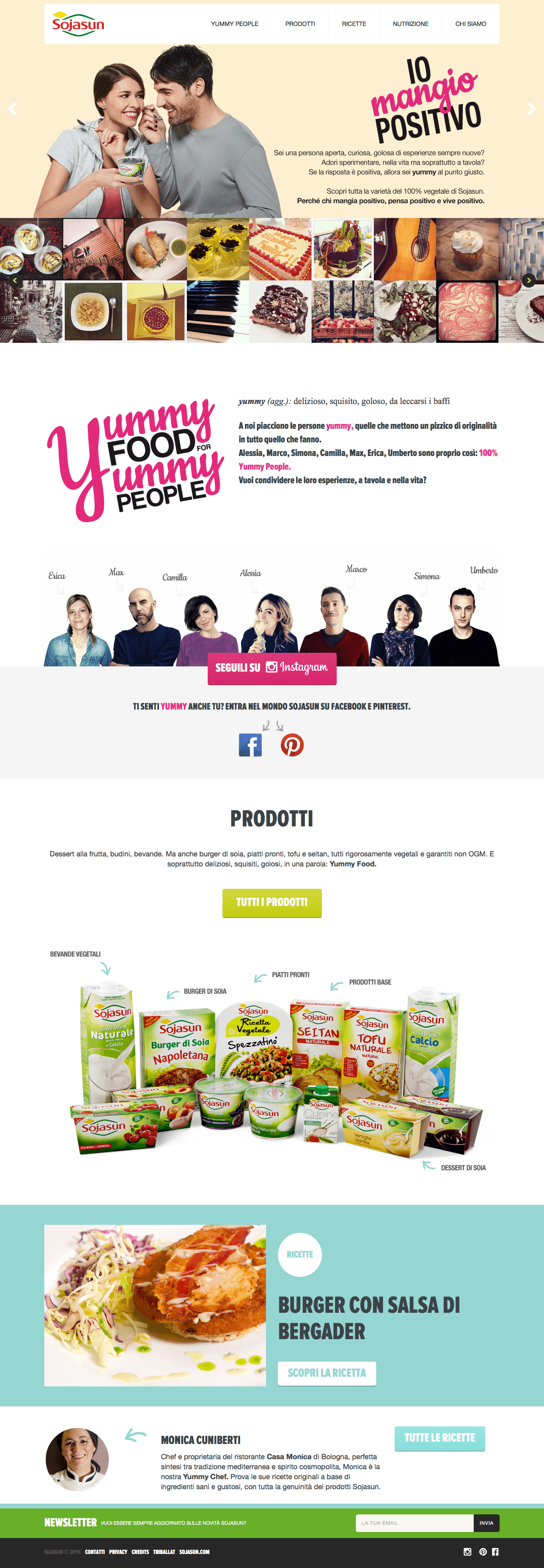Sojasun product landing page