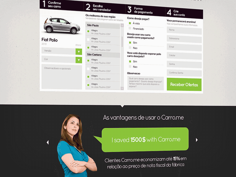 Carro.me mobile — search results