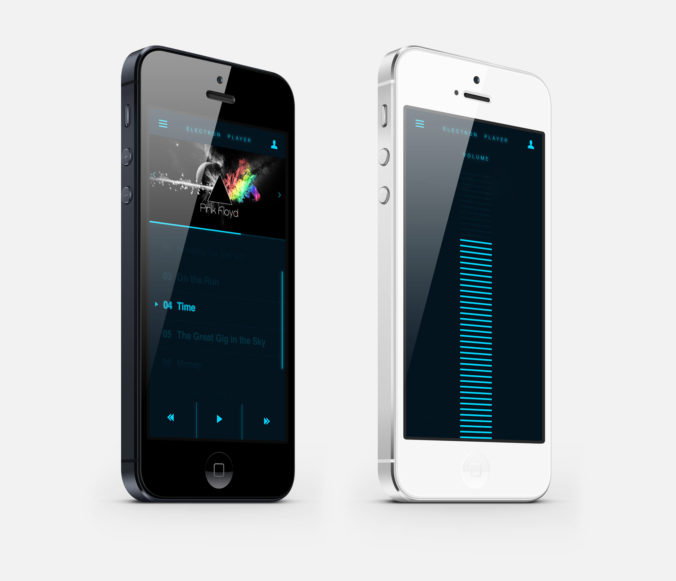 Electron — phone three-quarter render