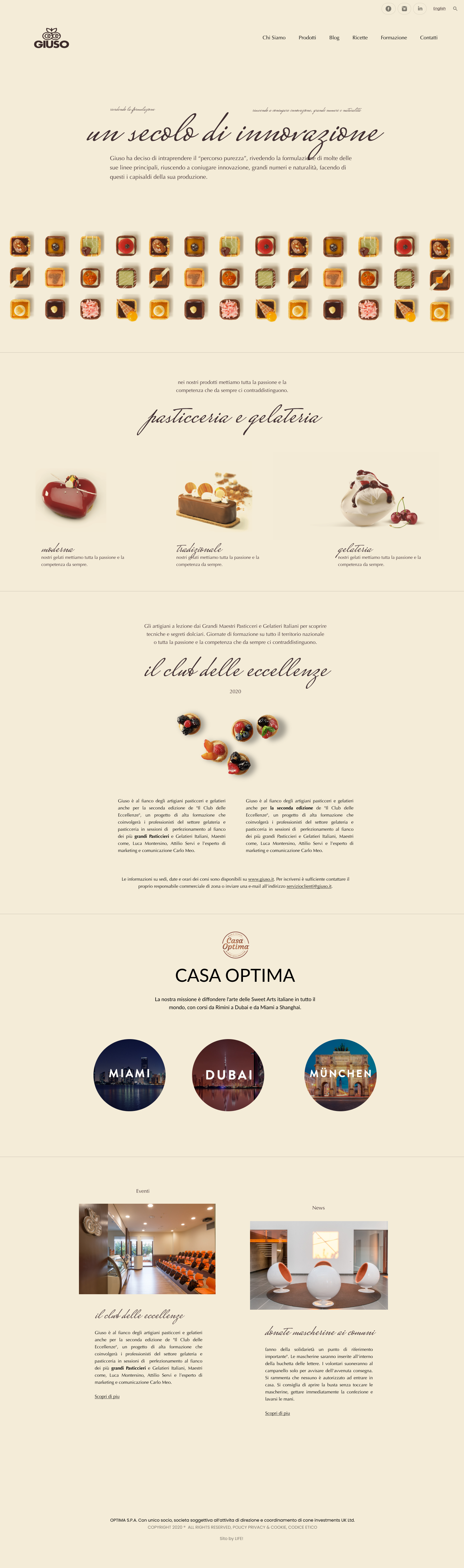 Giuso homepage — full layout