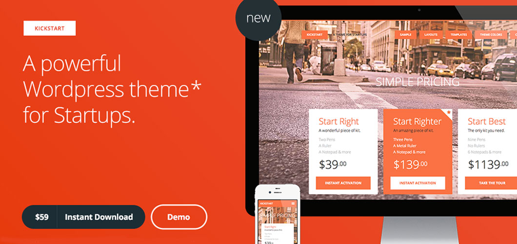 Kickstart theme — launch promo