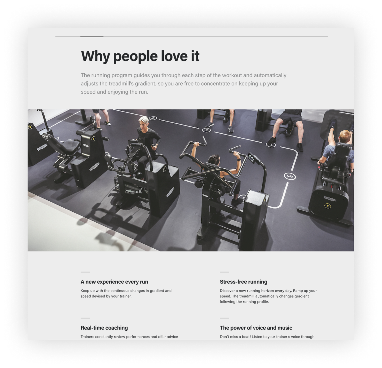 Technogym — light mode, secondary view